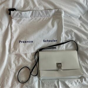 Proenza Schouler Clutch Crossbody Bag White Patent